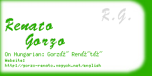 renato gorzo business card